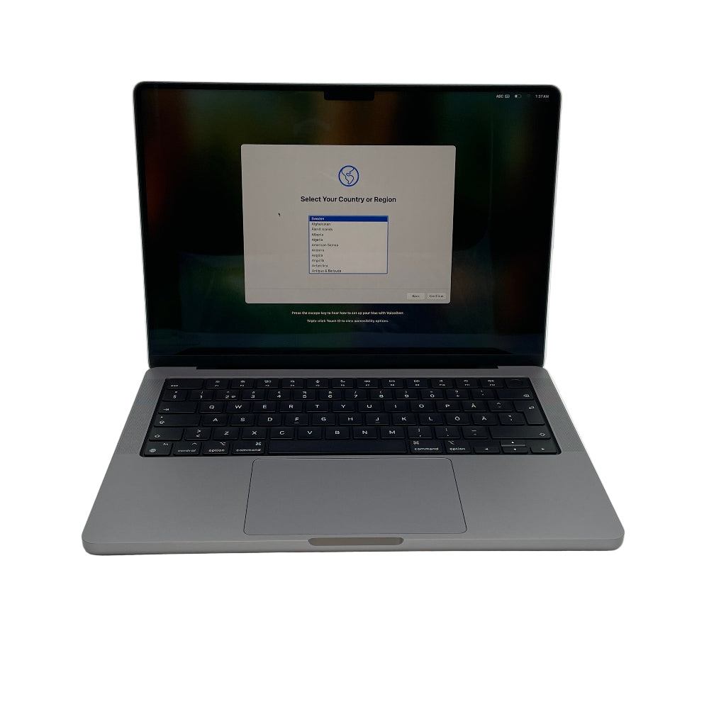 Begagnad MacBook Pro 14" 2021 - M1 Pro - 16GB - 512GB - Rymdgrå