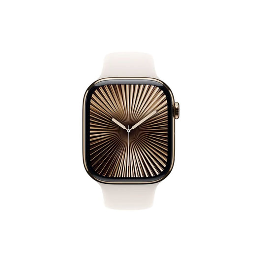 Apple Watch Series 10 - GPS + Cellular - 46mm - Guld Titanboett - Stjärnglans Sportband M/L