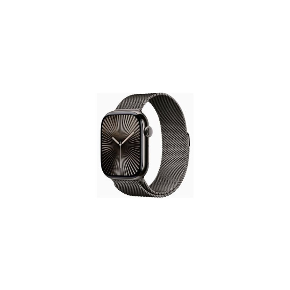 Apple Watch Series 10 - GPS + Cellular - 46mm - Skiffer Titanboett - Skiffer Milanesisk Loop M/L