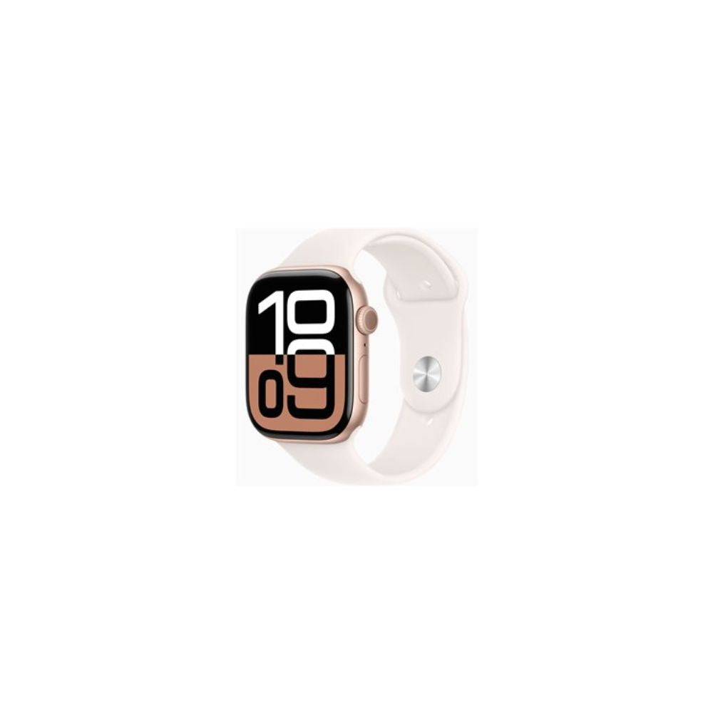 Apple Watch Series 10 - GPS - 46mm - Roséguld Aluminiumboett - Rosé Sportband M/L