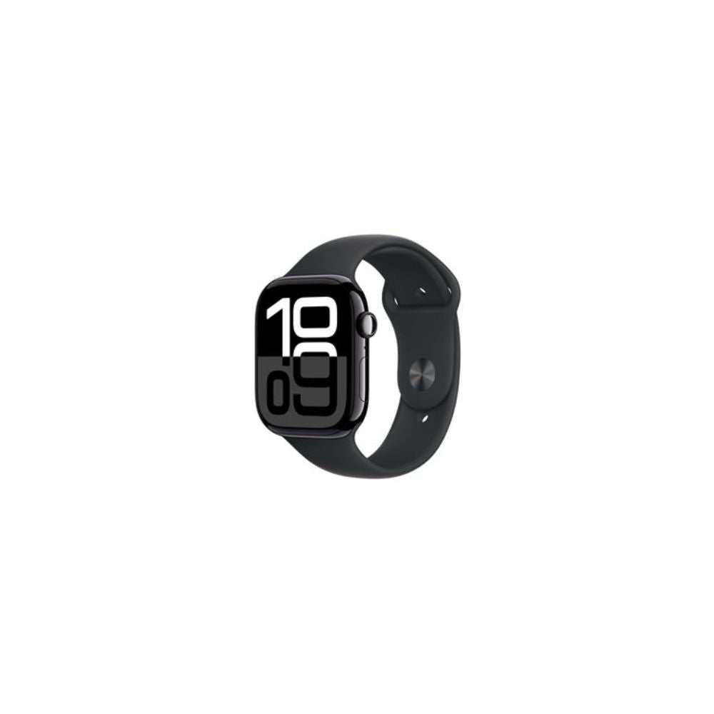 Apple Watch Series 10 - GPS - 46mm - Svart Aluminiumboett - Svart Sportband S/M
