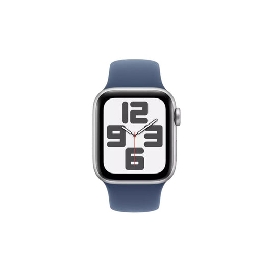 Apple Watch SE - GPS + Cellular - 44mm - Silver Aluminiumboett - Denim Sportband M/L