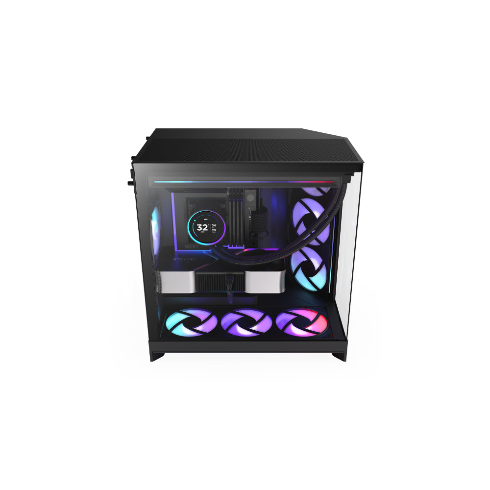 NZXT H9 Flow RGB+ 2025 Svart