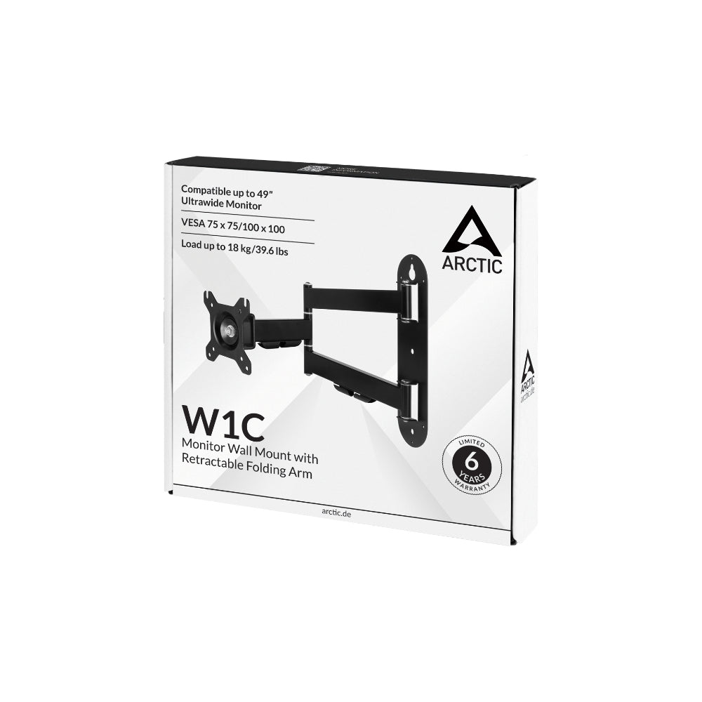 Arctic W1C stativ vägg 43-49" Svart