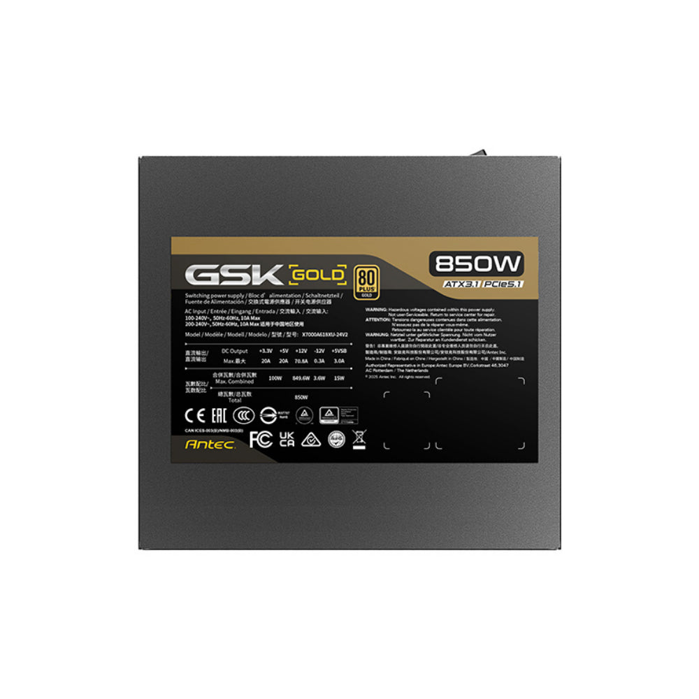 Antec GSK850 V2 ATX 3.1 80 PLUS Gold 850W