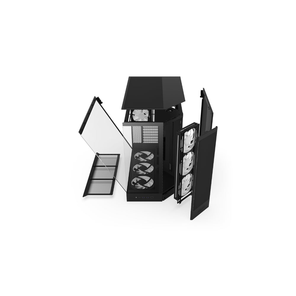 NZXT H9 Flow RGB+ 2025 Svart