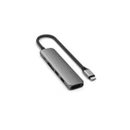 Satechi 6-i-1 USB-C Slim Multiport Adapter - rymdgrå