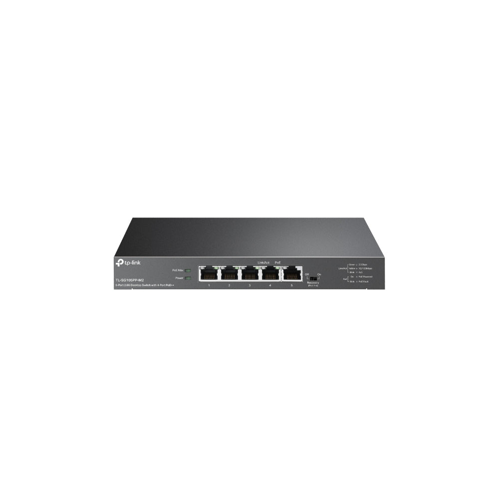 TP-Link TL-SG105PP-M2 5-Port 2.5G Desktop Switch med 4-Port PoE++