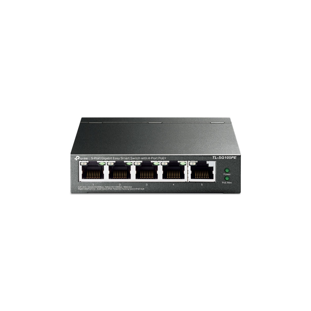 TP-Link TL-SG105PE 5-Port Gigabit Smart Switch med 4-Port PoE+