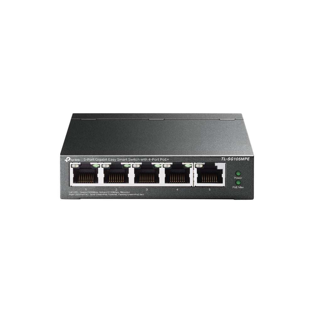 TP-Link TL-SG105MPE 5-Port Gigabit Easy Smart Switch med 4-Port PoE+