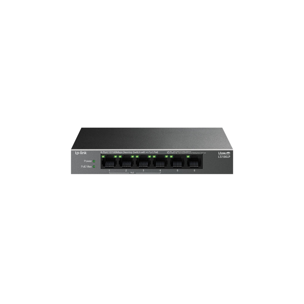 TP-Link LiteWave LS106LP 6-portars Fast Ethernet PoE-switch