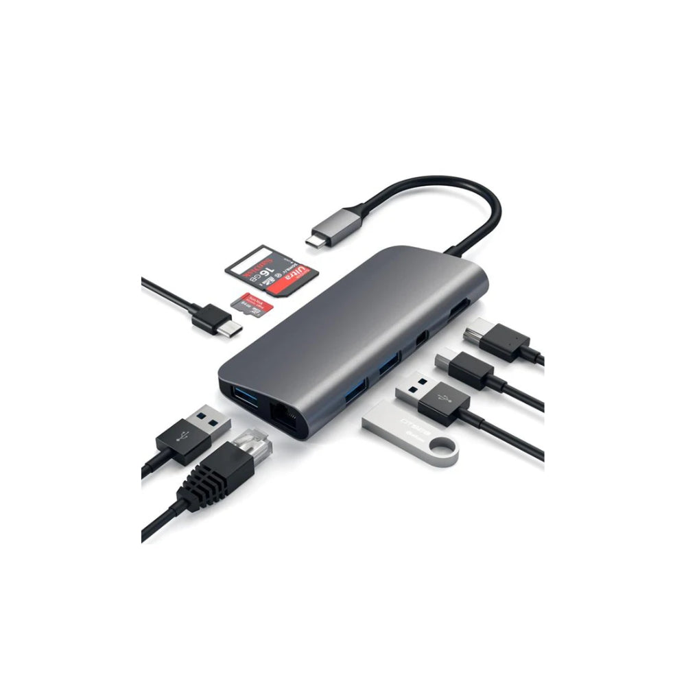 Satechi USB-C Multimedia Adapter 4K HDMI/Mini DisplayPort Gigabit Ethernet