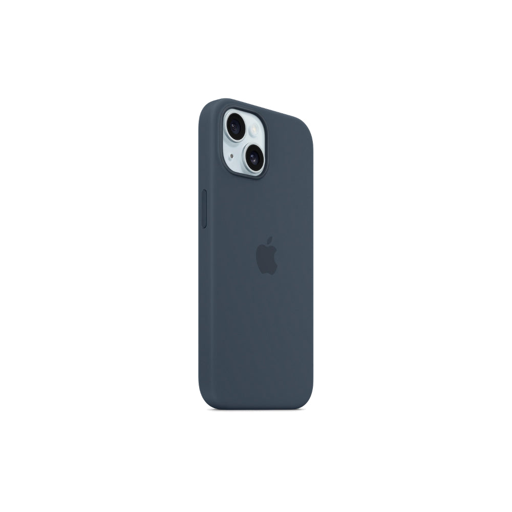 Apple iPhone 15 Silicone Case med MagSafe Stormblå