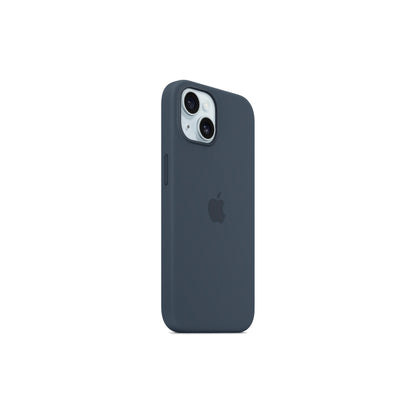 Apple iPhone 15 Silicone Case med MagSafe Stormblå