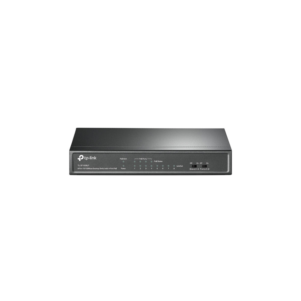 TP-Link TL-SF1008LP 8-Port 10/100 Mbps Desktop PoE Switch med 4-Port PoE