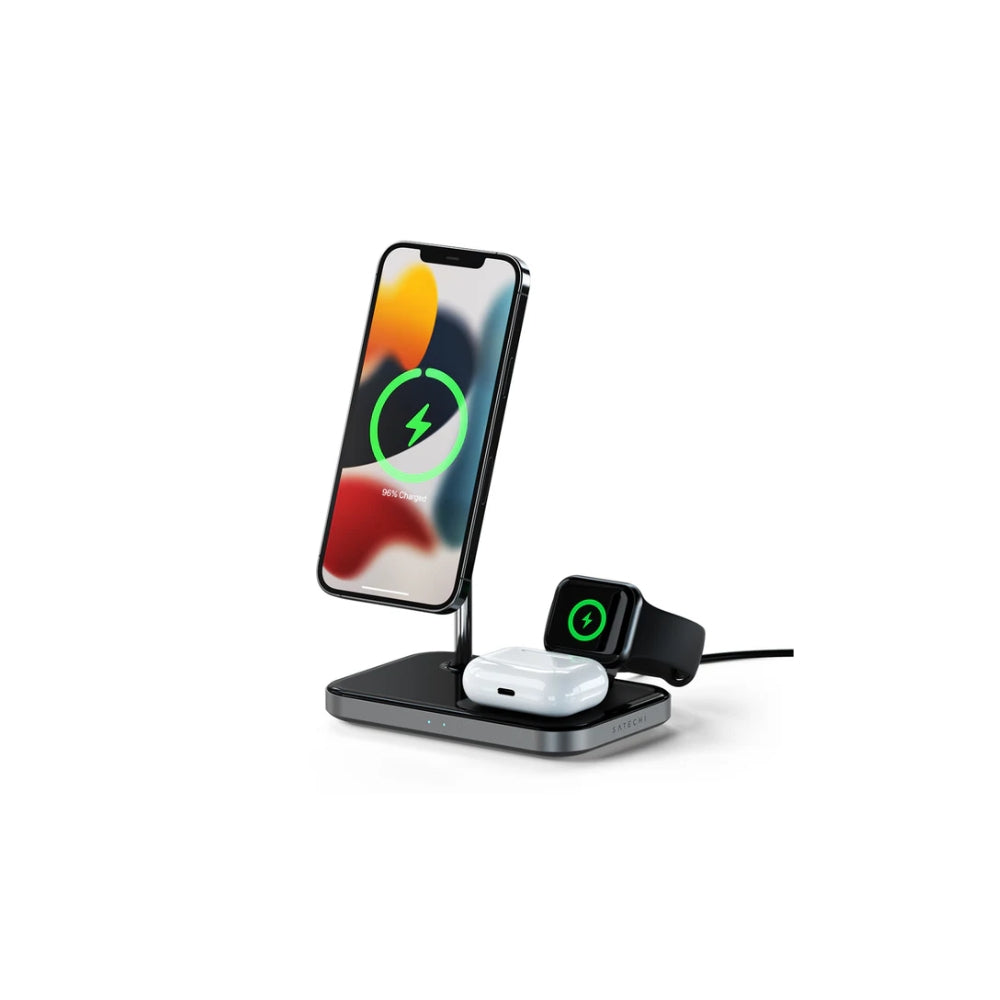 Satechi Magnetisk 3-i-1 trådlöst laddningsstativ