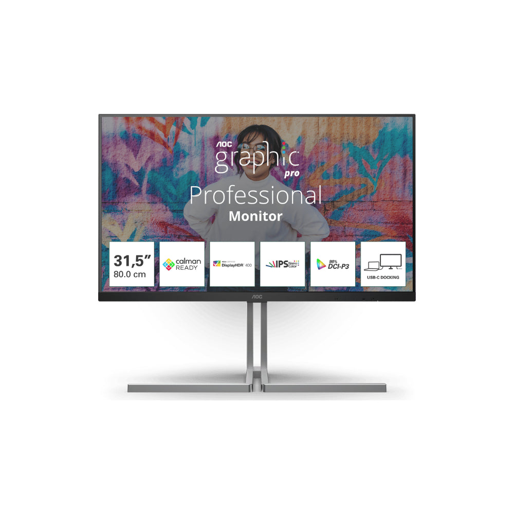 AOC Graphic Pro U32U3CV 32" - USB-C 3840x2160 Nano IPS 60Hz