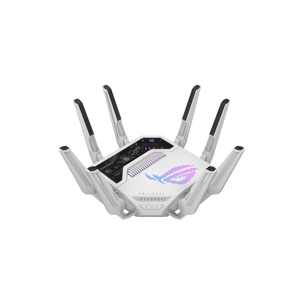 ASUS ROG Rapture GT-BE19000 Wi-Fi 7 - Trådlös spelrouter - Vit