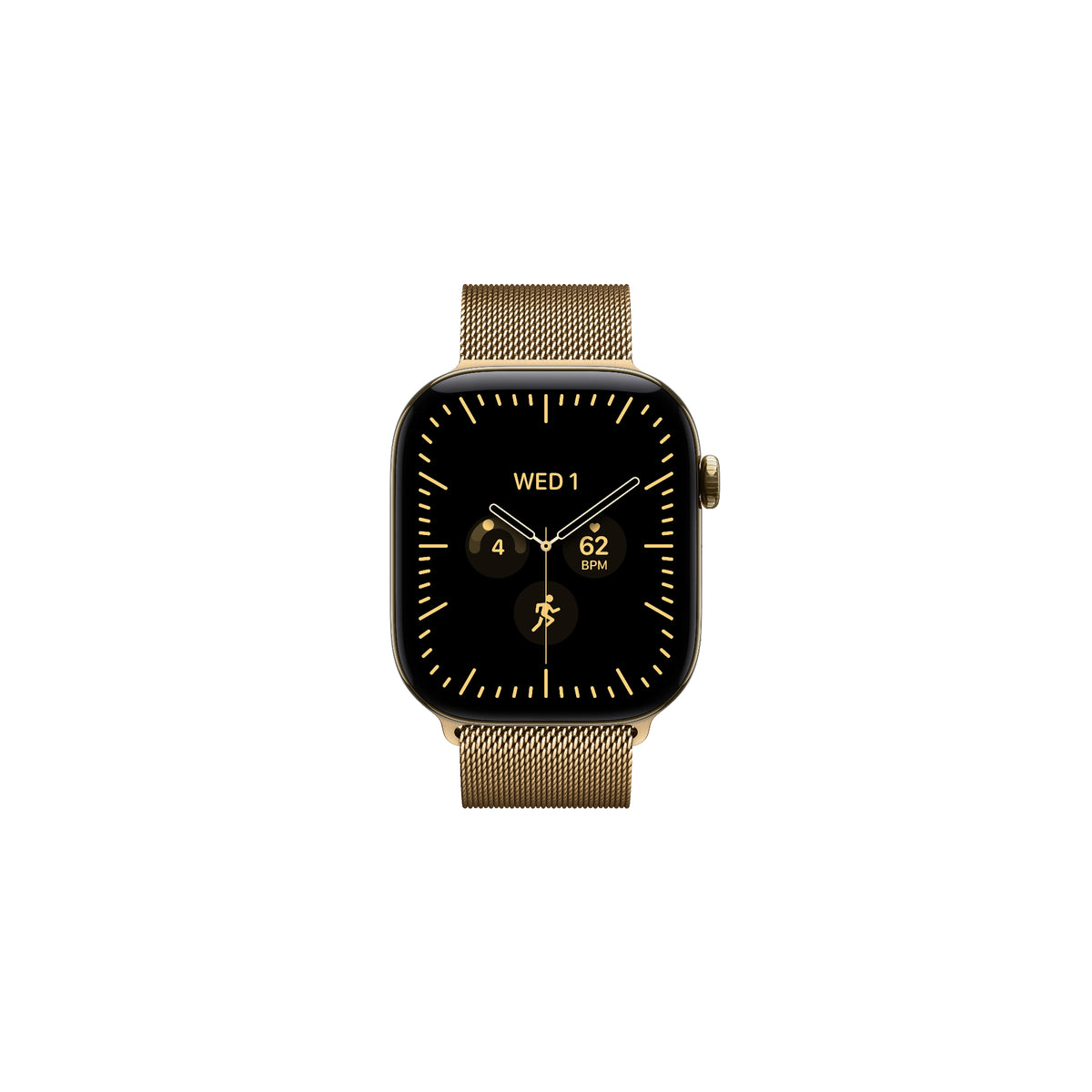 Apple Watch Series 12 GPS + Cellular 46mm - radiant gold titan - milanesisk loop S/M