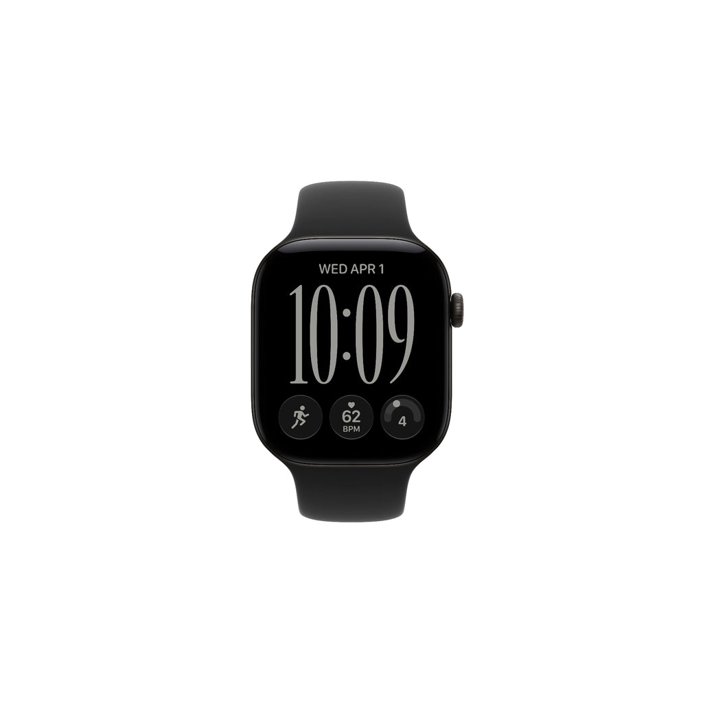 Apple Watch Series 12 GPS + Cellular 46mm - svart aluminium - svart sportband S/M