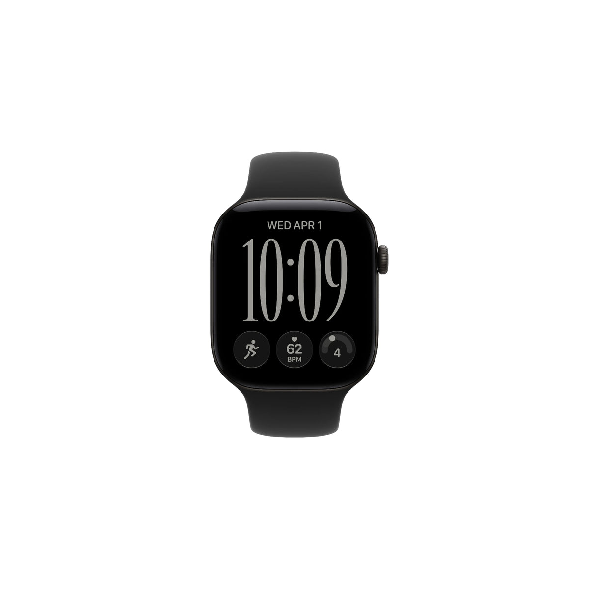 Apple Watch Series 12 GPS + Cellular 46mm - svart aluminium - svart sportband S/M