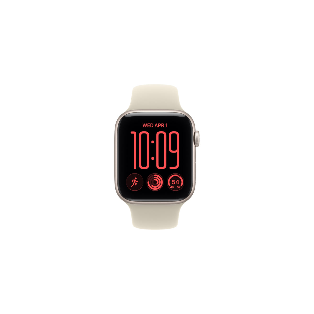 Apple Watch SE 3 GPS 44mm Stjärnglans Aluminium - Sand Sportband S/M