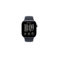 Apple Watch Series 12 GPS + Cellular 42mm - rymdgrå aluminium - marinblått sportband S/M