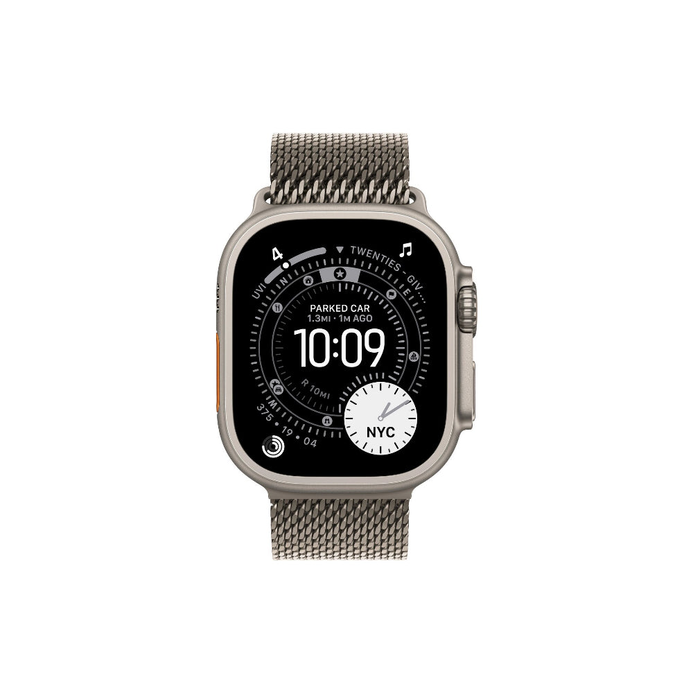 Apple Watch Ultra 3 49mm Naturlig Titan - Naturlig Milanesisk Loop S