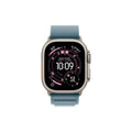 Apple Watch Ultra 3 49mm Naturlig Titan - Ljusblå Bergsloop Large