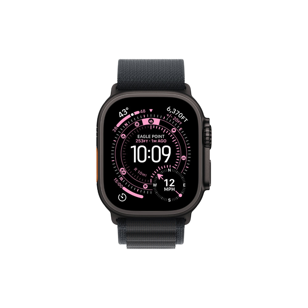 Apple Watch Ultra 3 49mm Svart Titan - Svart Bergsloop Large