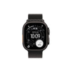 Apple Watch Ultra 3 49mm Svart Titan - Svart Milanesisk Loop Small