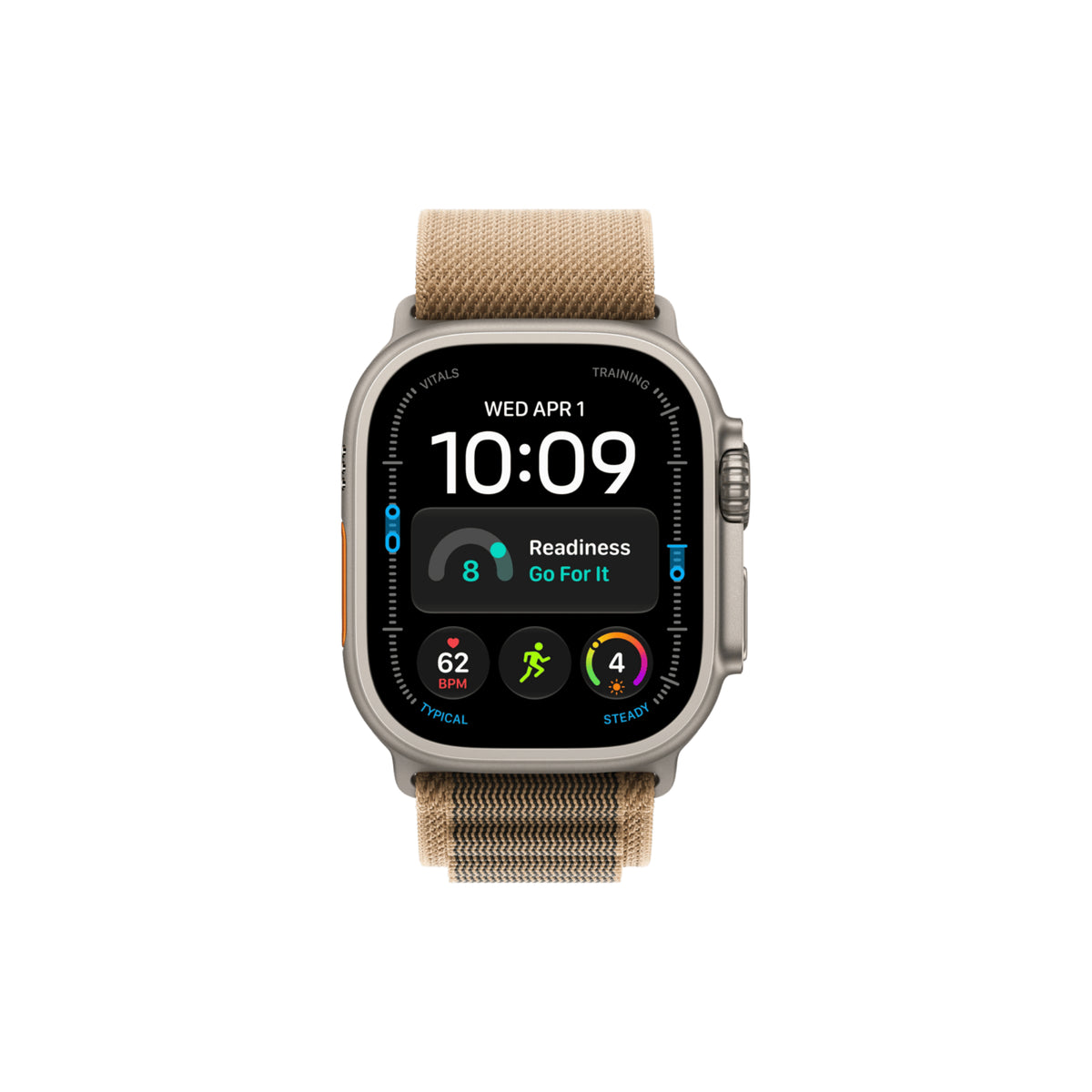 Apple Watch Ultra 4 49mm Naturlig Titan Bergsloop Ökensand