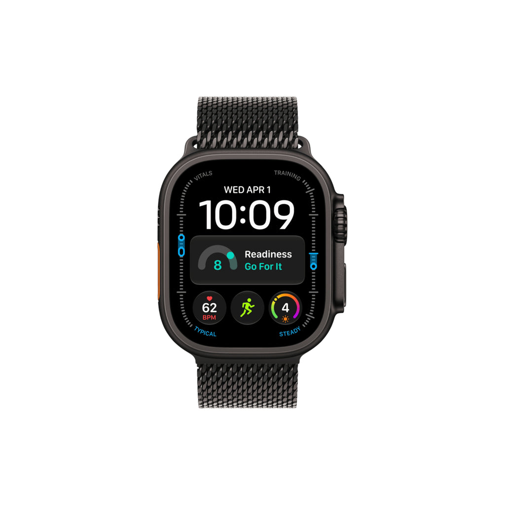 Apple Watch Ultra 4 49mm Svart Titan Milanesisk Loop