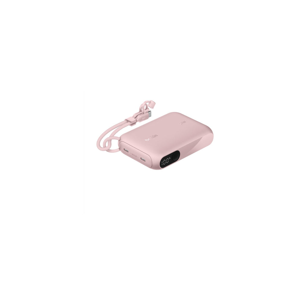 Belkin Powerbank 10000mAh PD20W med Display - Rosa