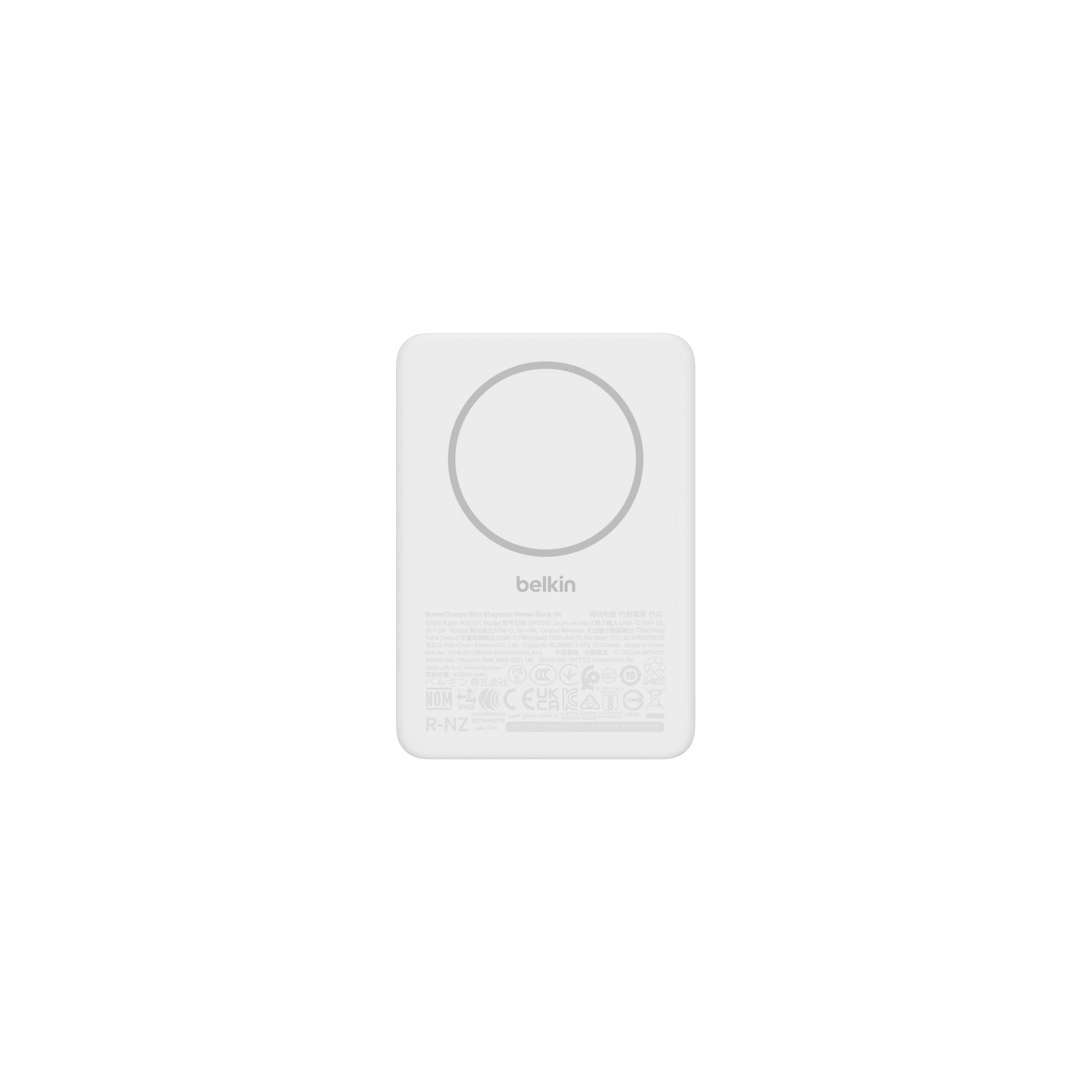 Belkin BoostCharge BPD010 5000mAh Magnetisk Powerbank Vit