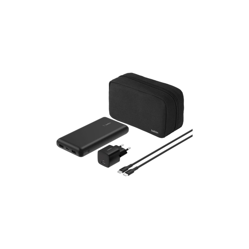 Belkin 25W Powerbank + 1M USB-C kabel - 20000mAh - Svart