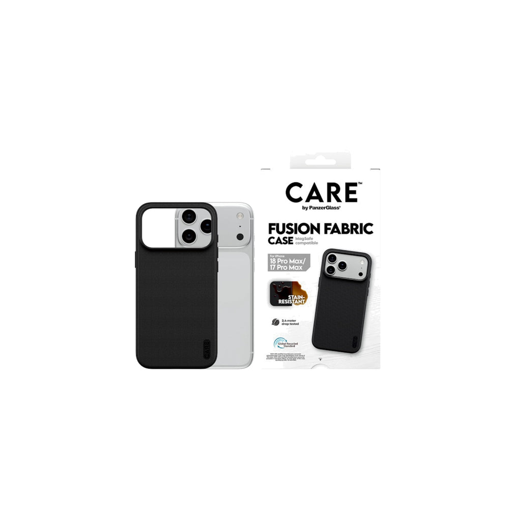 PanzerGlass Fusion Fabric Case - mobilskal - iPhone 18 Pro Max / 17 Pro Max - svart