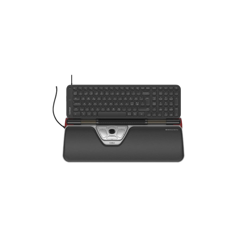 Contour Design RollerMouse Red Plus + Balance Mid Size Tangentbord - Trådad Nordisk
