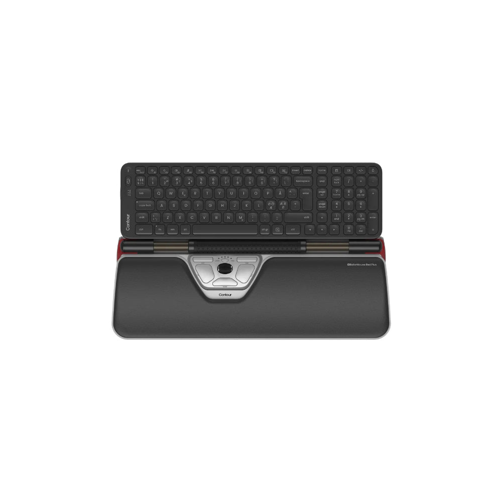 Contour Design RollerMouse Red Plus + Balance Mid Size Tangentbord - Trådlös Nordisk