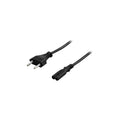 DELTACO DEL-109AM Ojordad apparatkabel CEE 7/16 till IEC 60320 C7 3 m svart