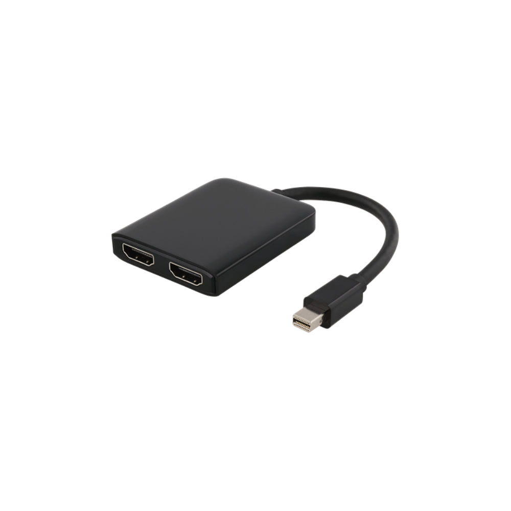 Outlet - Deltaco miniDisplayPort 2xHDMI splitter, 3840x2160 i 30Hz, svart