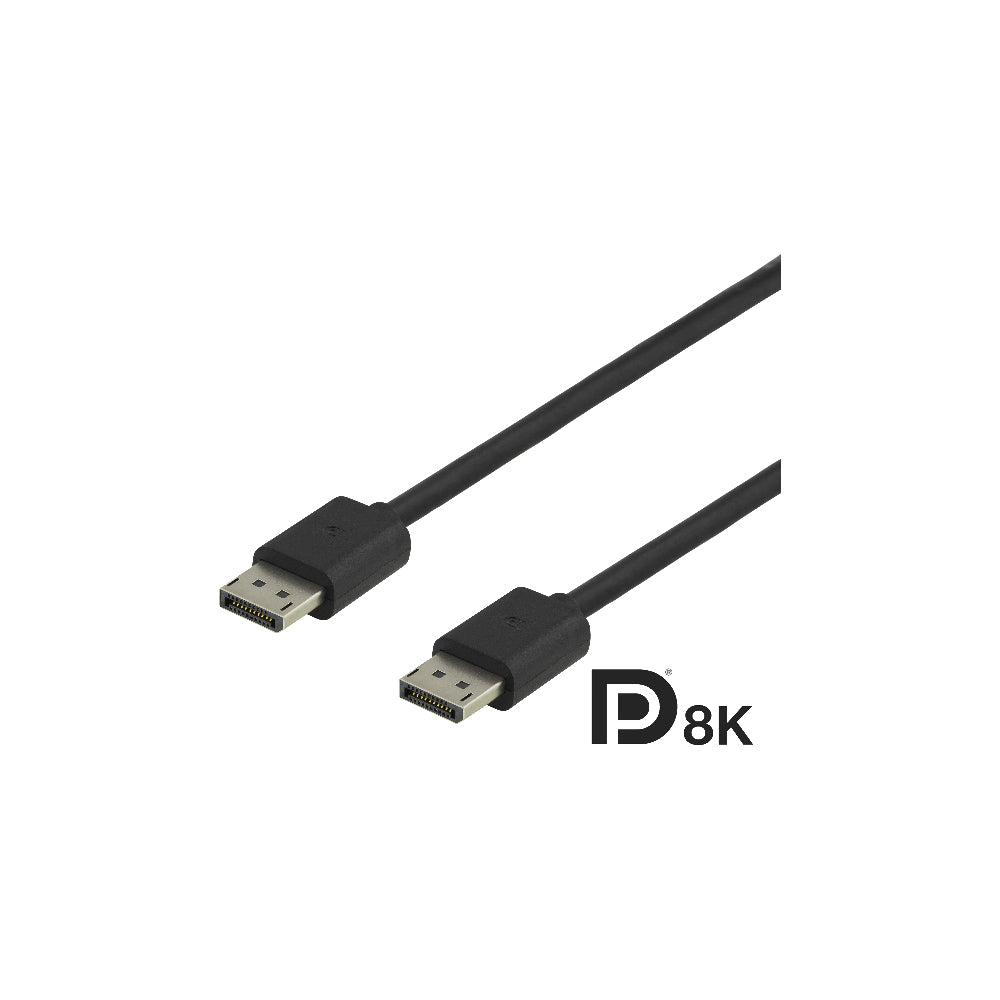 DELTACO DP8K-1030 DisplayPort-kabel DP 1.4 8K 3 m svart