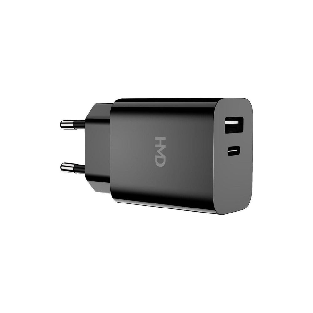 HMD 2-port strömadapter - USB-C USB-A - 30W