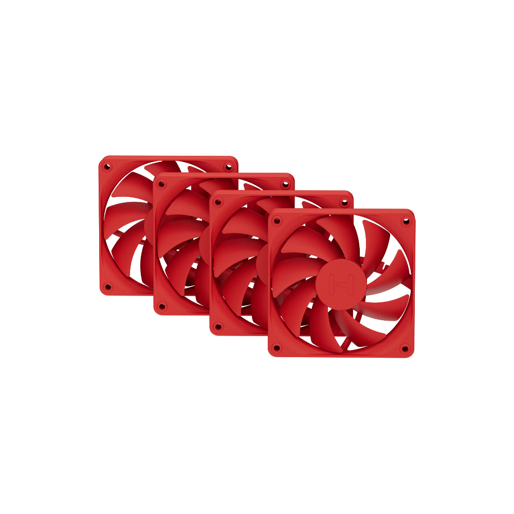Hyte FA12 Wild Cherry 4-pack 120mm Röd