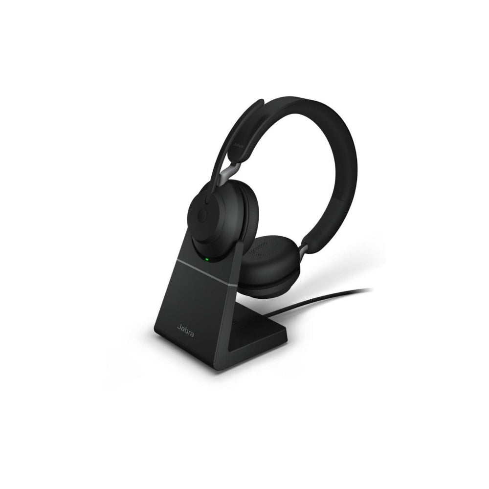 Jabra Evolve2 65 USB-C UC Stereo med Laddningsställ Svart