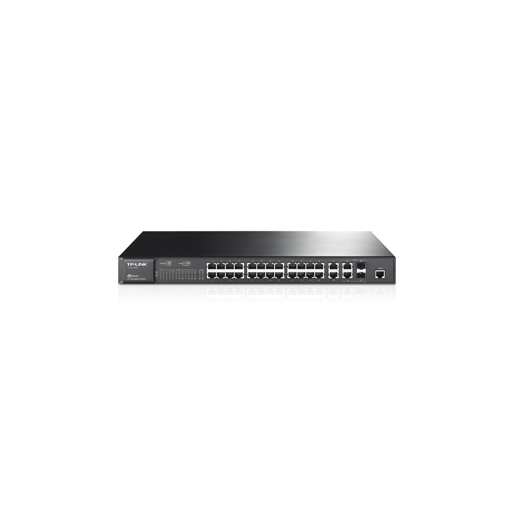 TP-Link JetStream TL-SL3428 24-Port 10/100Mbps + 4-Port Gigabit L2 Managed Switch