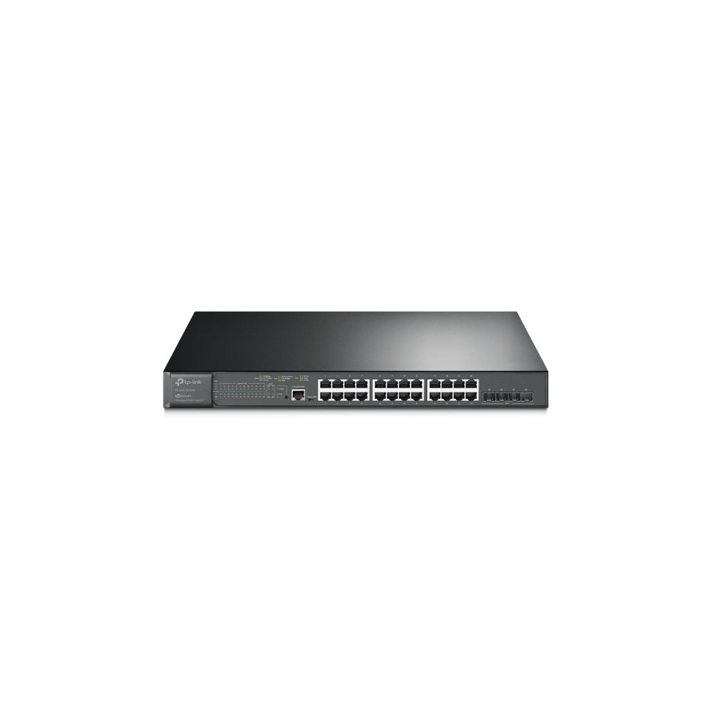 TP-Link TL-SG3428XMP JetStream 24-Port Gigabit & 4-Port 10GE SFP+ L2+ Managed Switch med 24-Port PoE+