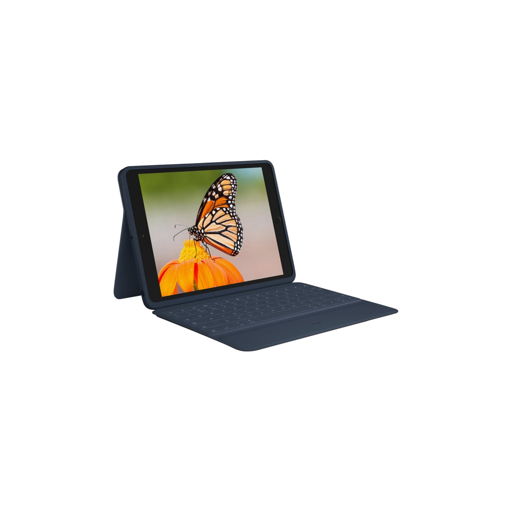Logitech Rugged Combo 3 - tangentbordsfodral - iPad 10,2” 7:e / 8:e / 9:e gen - blå
