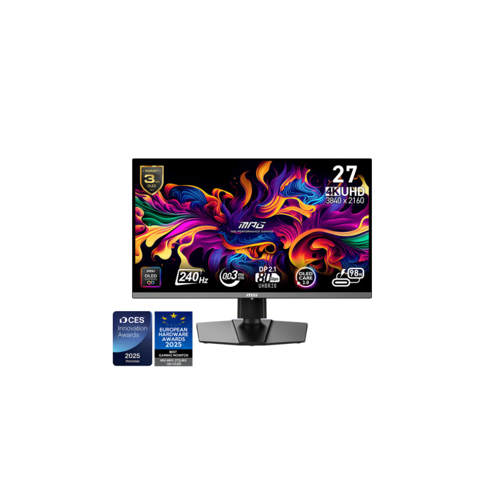 MSI MPG 272URXDE 27" - USB-C 3840x2160 QD-OLED 240Hz