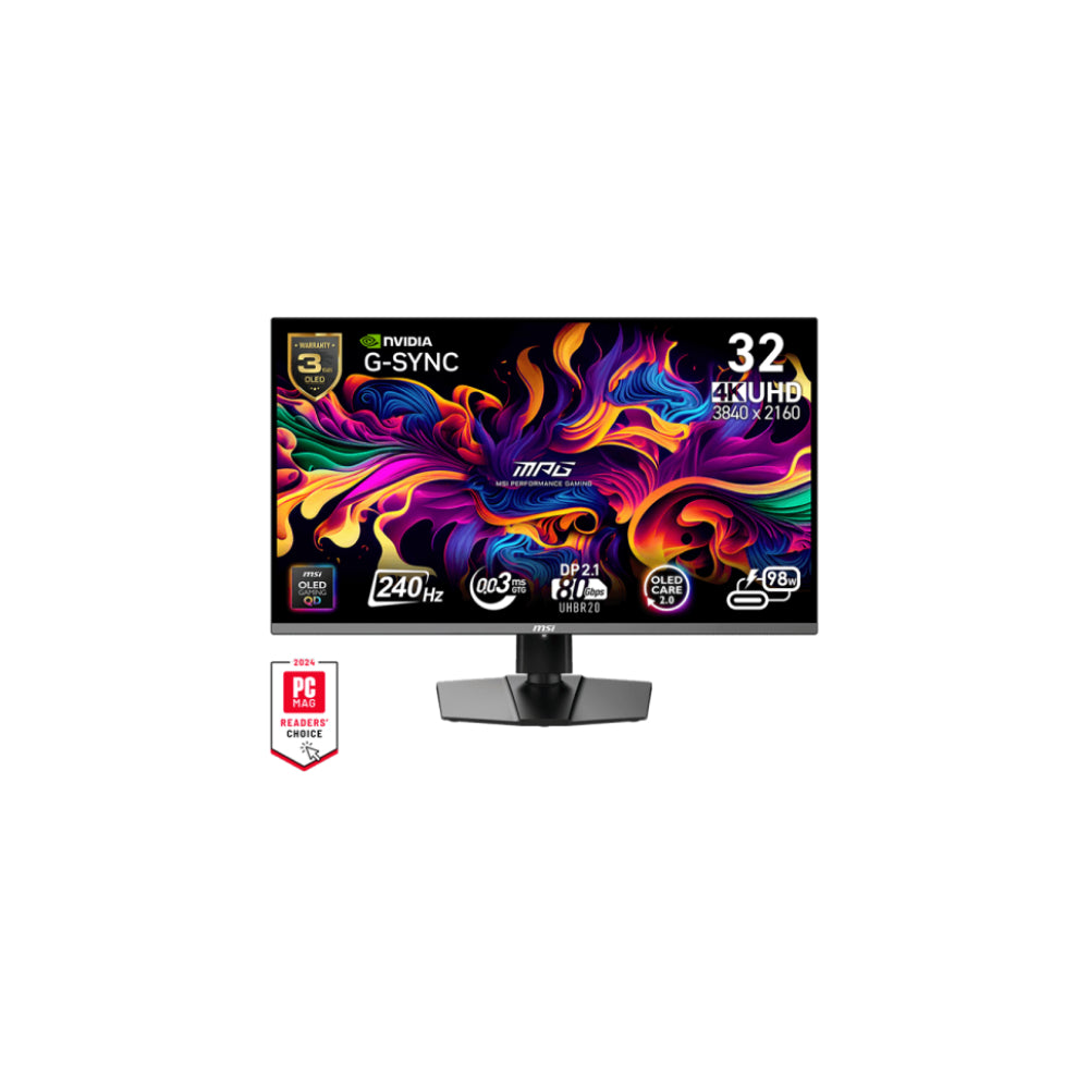 MSI MPG 322URXDE 32" - USB-C 3840x2160 QD-OLED 240Hz